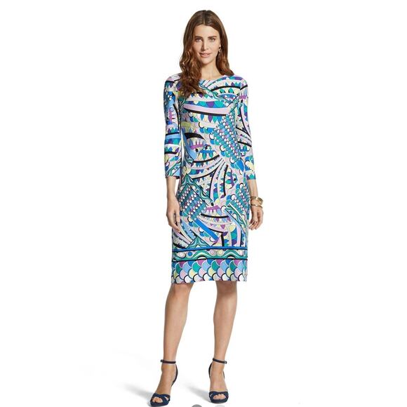 Chico’s Art Deco Ponte Dress 0.5 Small - Picture 1 of 7